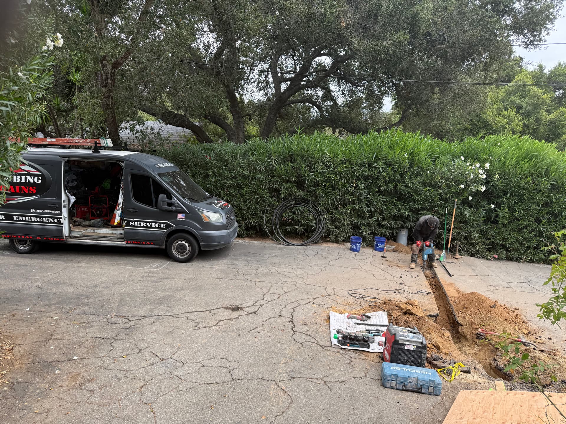 Water Main Repair Under a Driveway in Ojai, CA image