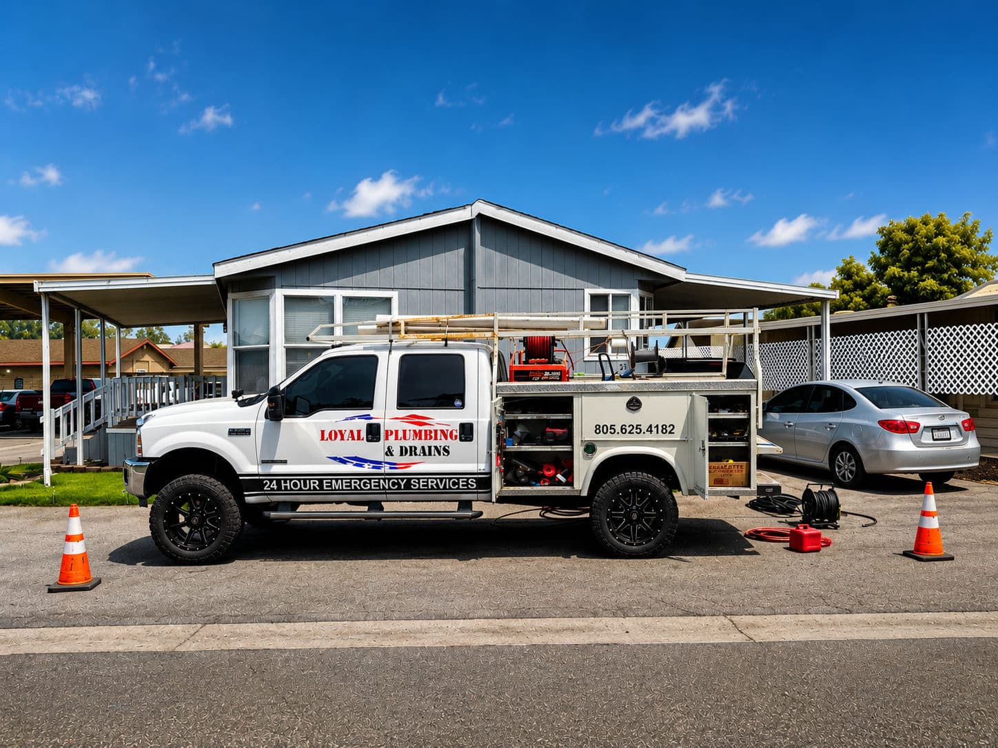 Project Hydro Jetting a Backed-Up Sewer Main at a Mobile Home Community image